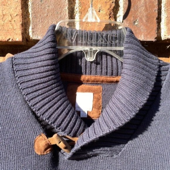 Boy's Navy Sweater - Picture 3 of 5